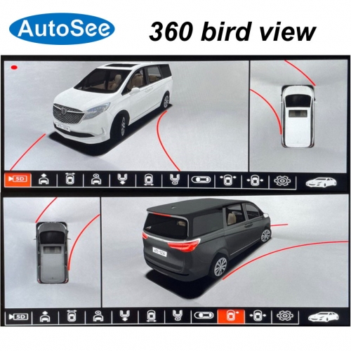 suit original OEM monitor for JAC Refine L6 Max RF8 R3 M3 M4 MPV 360° degree camera bird eye 3D Panoramic view Front rear side Surround parking reverse